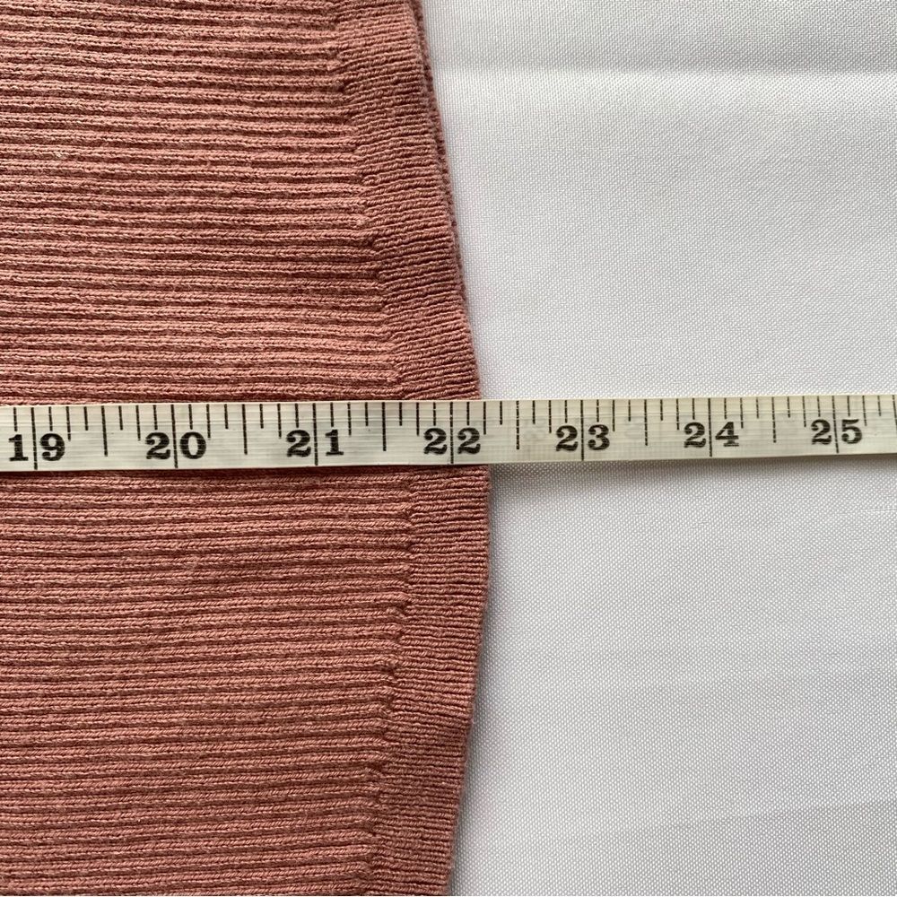 Faherty Rose Pink Colorblock Mikki Cotton/ Cashmere Henley Sweater Size Small - Picture 15 of 15